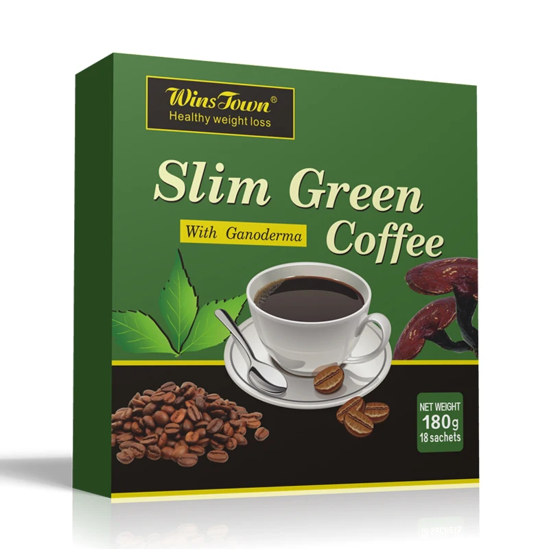 Slim green coffee natural herbs healthy Diet control Powder Instant weight loss Ganoderma coffee slimming
