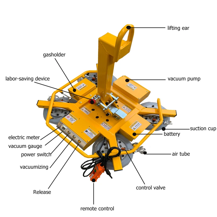 800kg glass lifting equipment lifter ship from Qingdao
