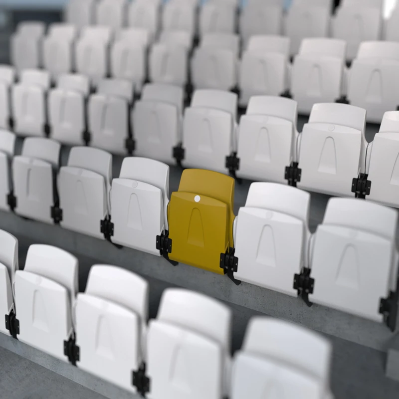 JY-S101 2022 New folding stadium chair Fixed directly to the concrete floor hall venue stadium seat