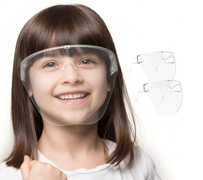 2021 Хэллоуин, оптовая продажа, популярные детские пластиковые прозрачные защитные маски, очки