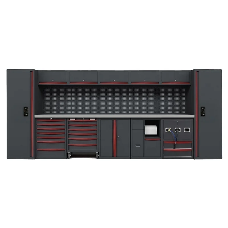 Steel Stainless Steel Workshop Tool Box Corner Combination Cabinet with Handle Customizable Garage Store Use OEM ODM Supported