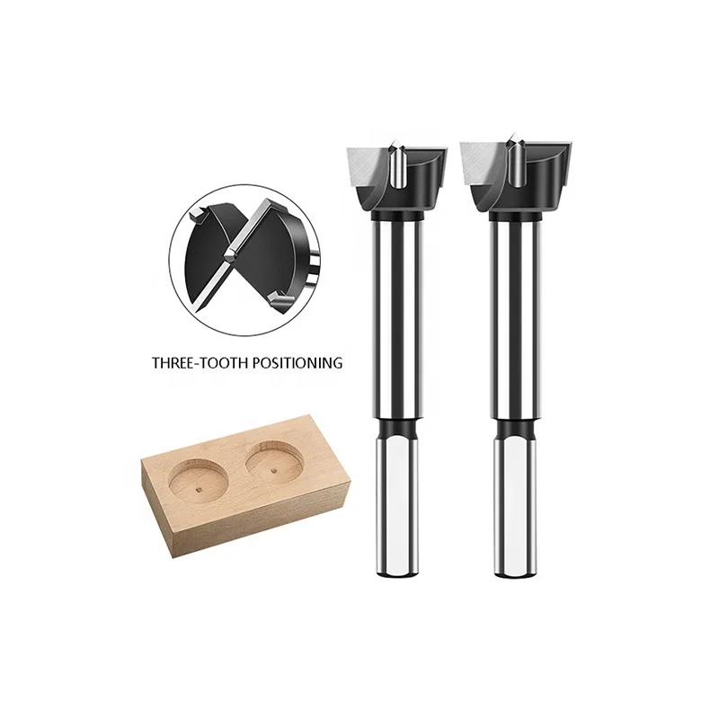 8mm Industrial grade triangular shank carbide woodworking drill Wood Hole opener hinge hole tool