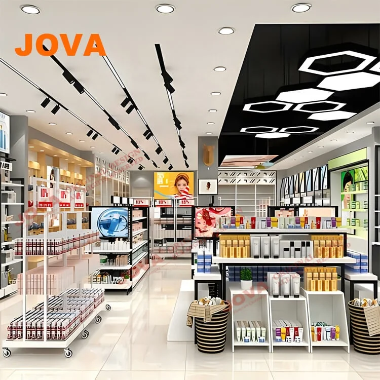 Акриловая витрина для косметического магазина