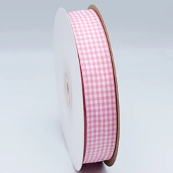 Factory directly sale gingham check plaid  ribbon gift Ribbon for Wedding Decoration Gift Greeting Card cake candle hair bow