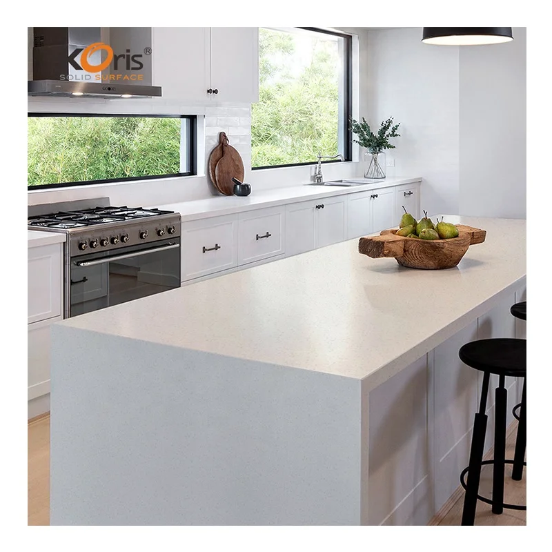Koris modified acrylic solid surface chips colors kitchen worktops
