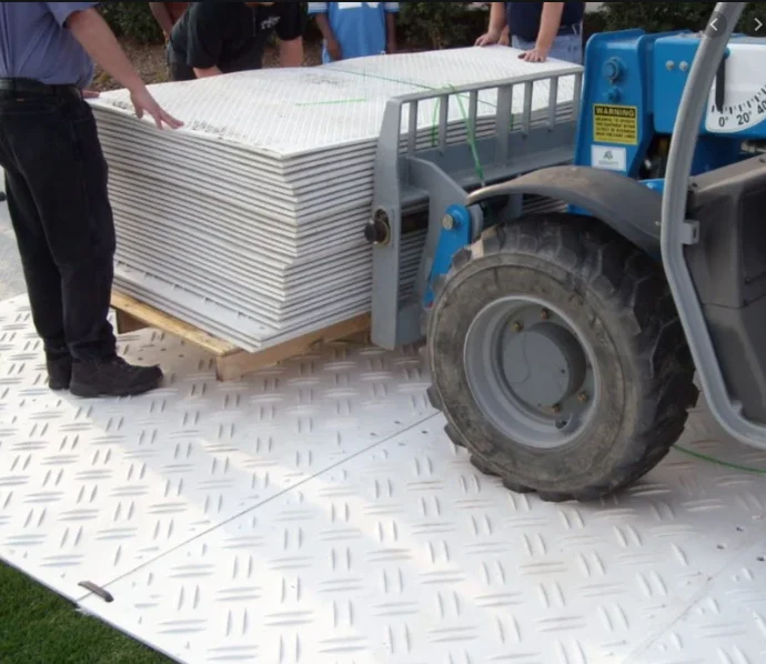 hdpe plastic truck road mat safe access high density ground protection mats flooring and pedestrian