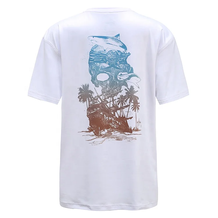 Hot sale  shark fishing shirts for kids with logo custom logo printed