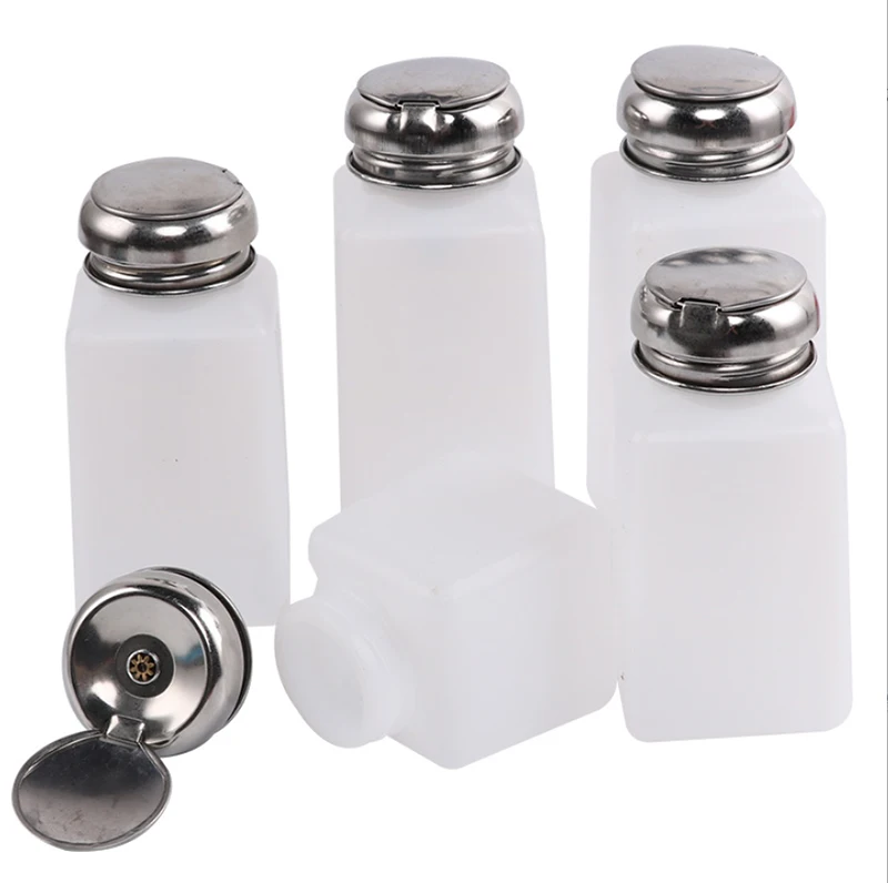 Antistatic Plastic Alcohol Bottle Press-type Alcohol Bottle 100ml 200ml 250ml