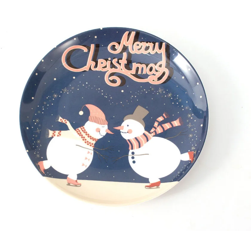 Luxury Color Dubai Christmas Food Plates ceramic tree Plate tableware ceramic dinnerware sets christmas