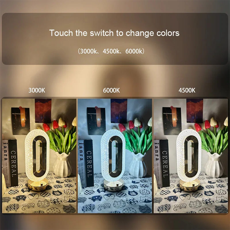 Restaurant USB Rechargeable Touch Led Desk Light Bedside Living Room Bedroom Table Lamp Night Light