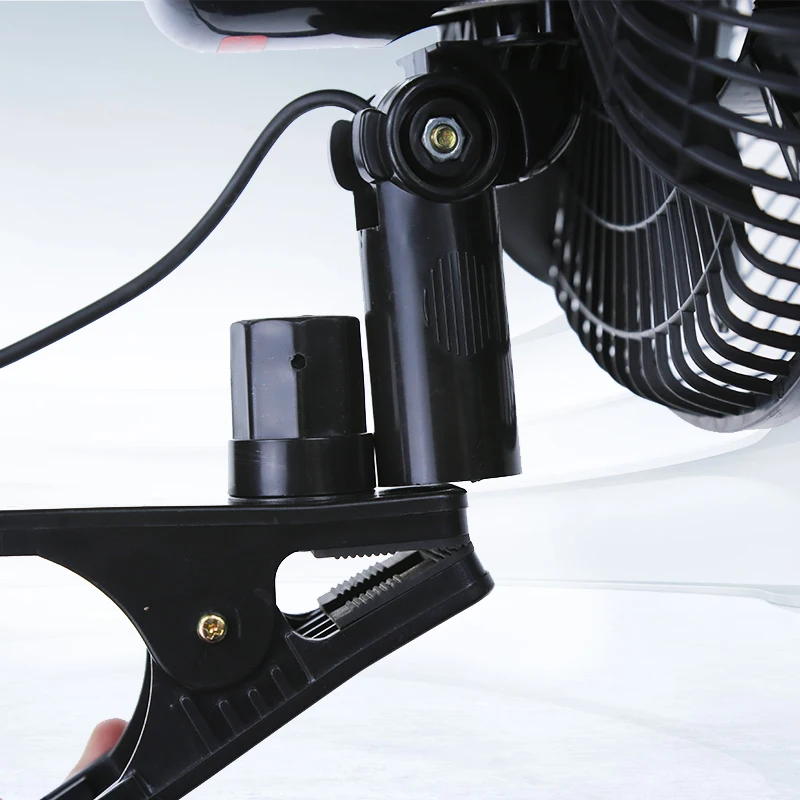 11inch Fan For Car 12V/24V 16 Blades Electric Car Fan Auto Cooling Air Oscillating Car Fans For Truck SUV RV Boat