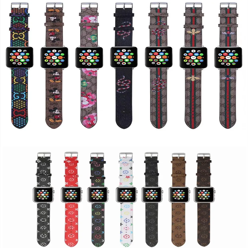 
luxury charm milanese i watch wrist gg series leath 6 40mm 44mm 38mm smart designers leather strap for apple watch band 