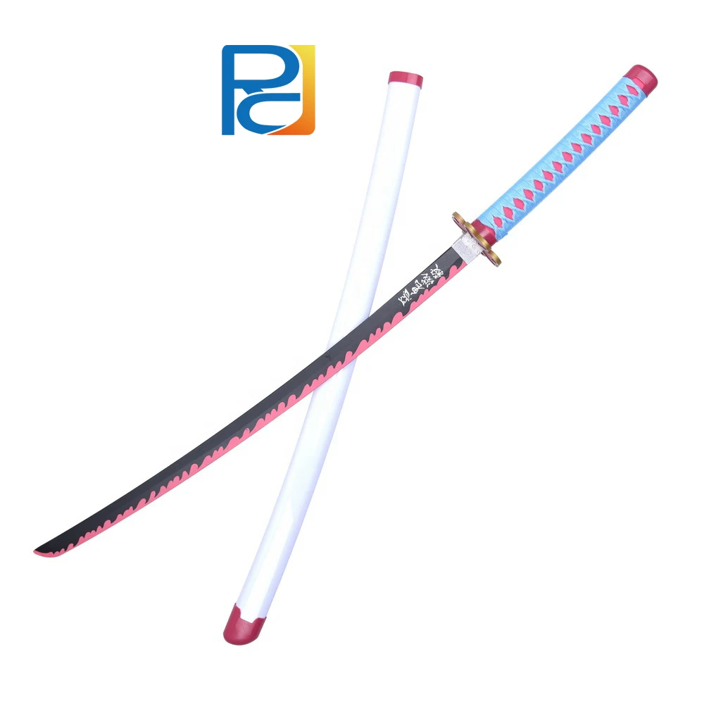 104cm Custom White Bamboo Blade Anime Sword Cosplay katana sword toy For Demon Slayer Kanroji Mitsuri