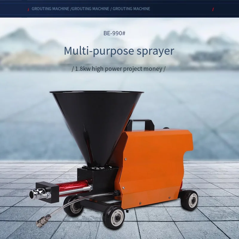 High Voltage Portable Electric Generator Cement Spraying Floor Gap Wall Wall Grouting Machine  Tuck Pointing, Brick Work, Grouti