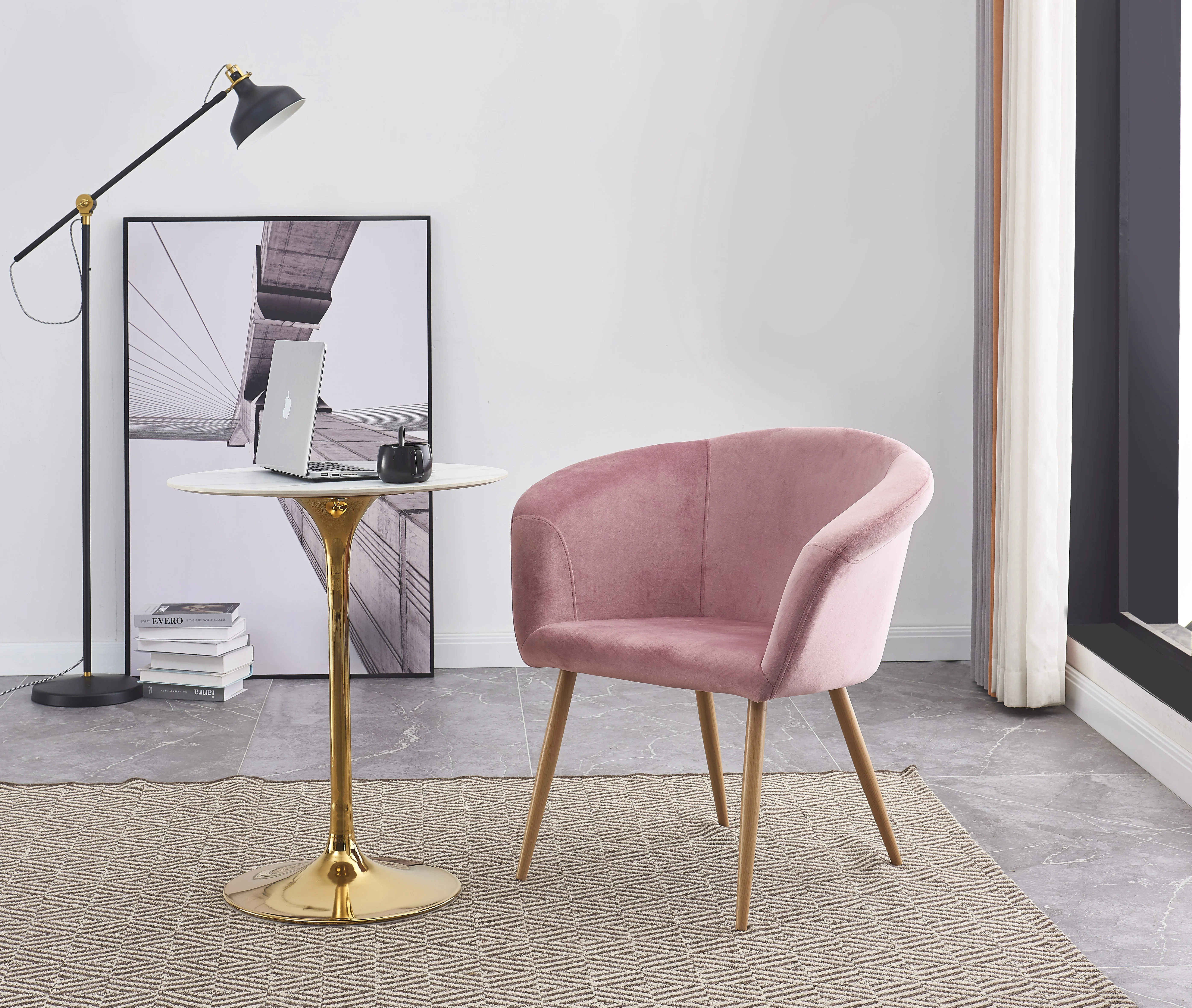 free shipping black dining room chair gold kitchen modern luxury gray nordic velvet pu faux leather fabric dining chairs