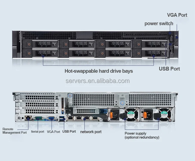 Dell Poweredge R740Xd H350 Second Hand Used Internet Datacenter Ai Server Price