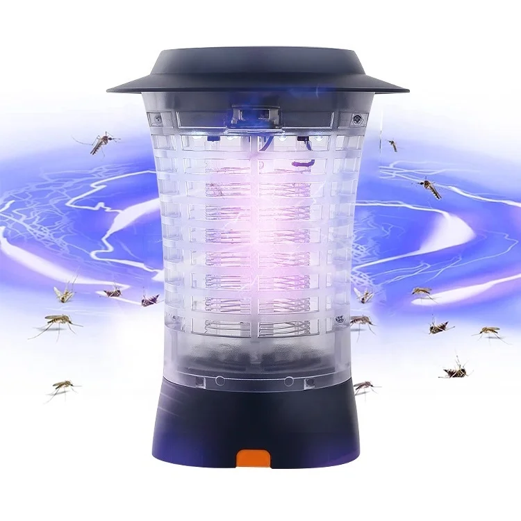 Outdoor Camping Rechargeable Insect Trap Uv Light Led Solar Mosquito Killer Lamp Fly Trap Pest Control Solar Power Light