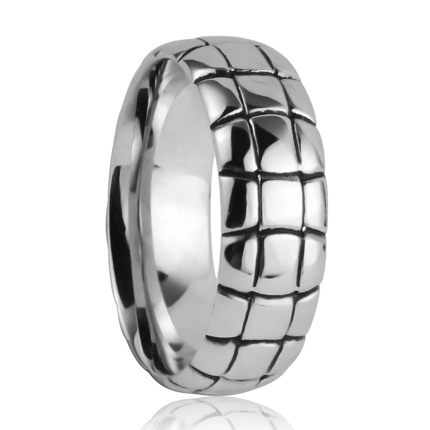 9MM Tortoise Shell Mens Cobalt Ring