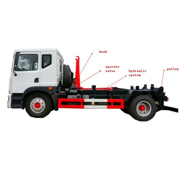 4x2 LHD 10tons 12tons 15tons 18tons 20tons Roll-on Roll-off skip garbage container lift trucks