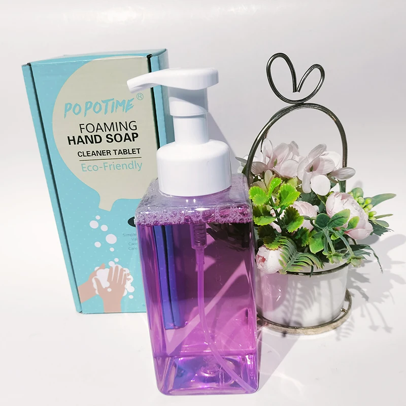 POPOTIME Biodegradable vegan hand soap refills lemon zero waste 8g foaming soap tablet