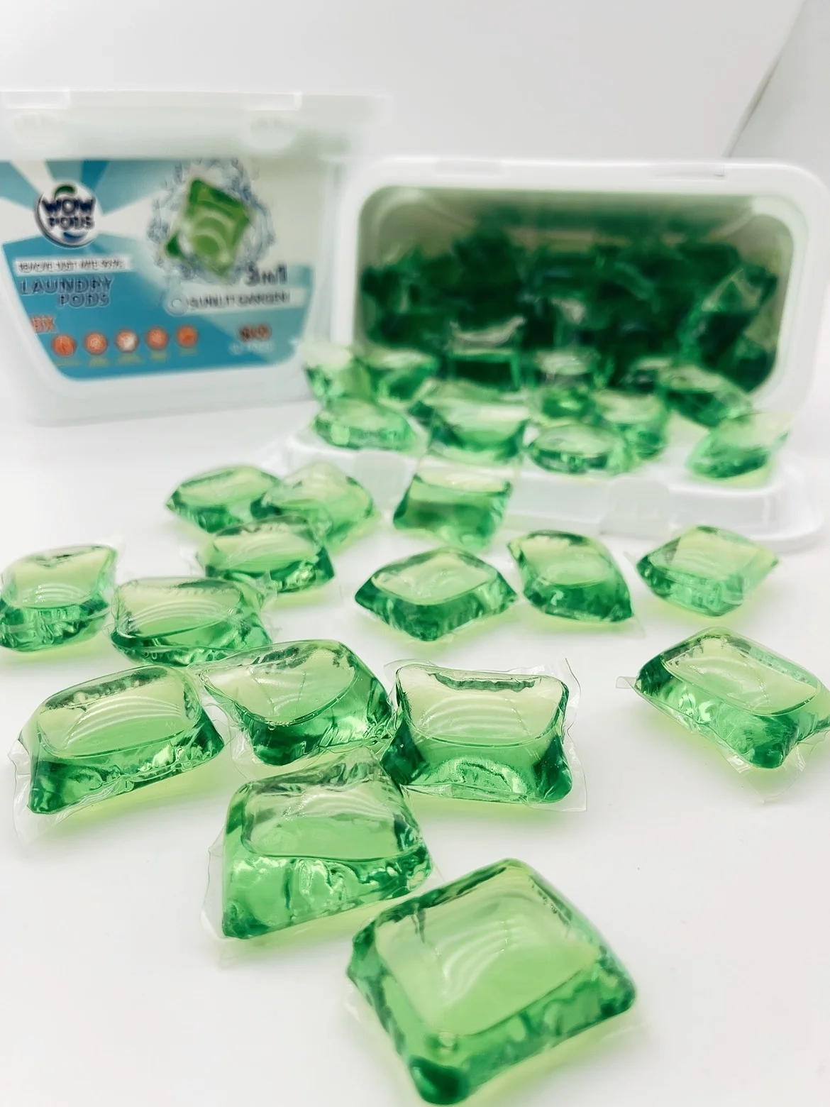 Lasting Fragrance Pods Laundry Packaging Detergent Box Cleaner Liquid Automatic Machine Washing Bathroom 2-3 Free Samples Travel