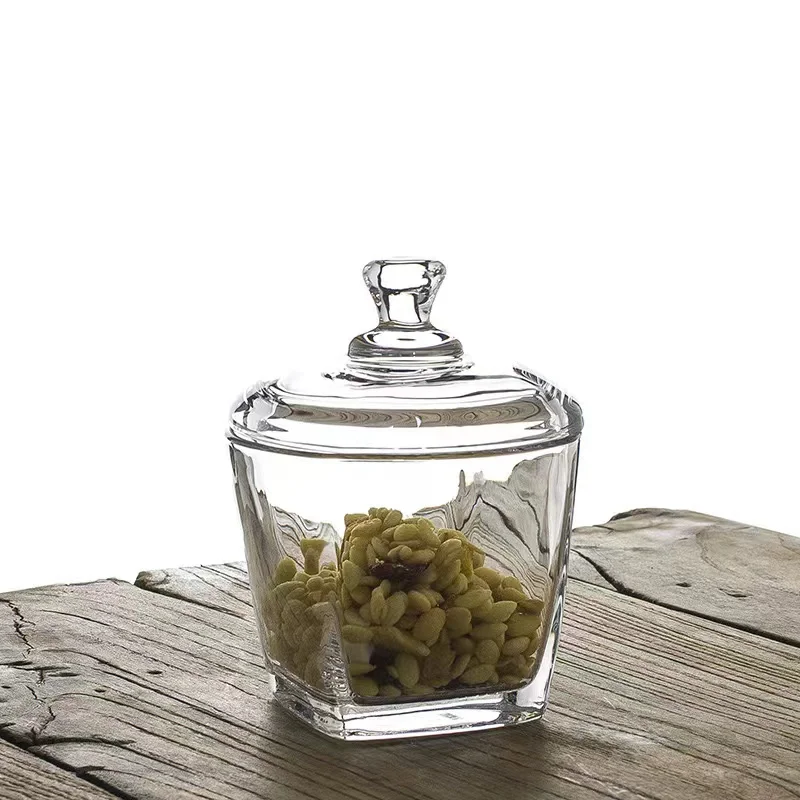 New Design Exquisite Glass Jars Sugar Pot Small Gift Boxes For Sweets Clear Glass Candy Storage Jar