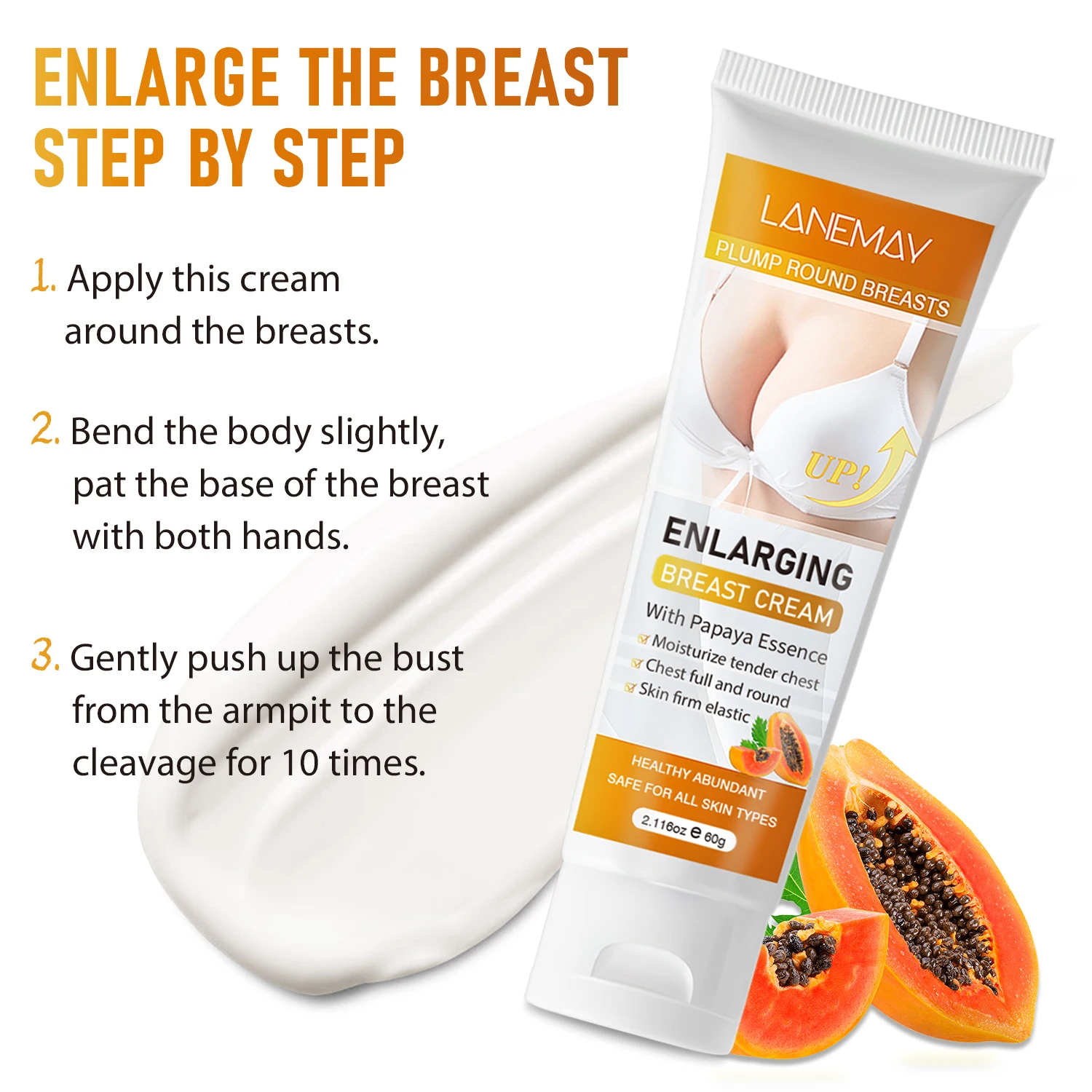 7 Day Private Label OEM Breast Lifting and Firming Moisturizing Massager Big Breast Enlargement Cream