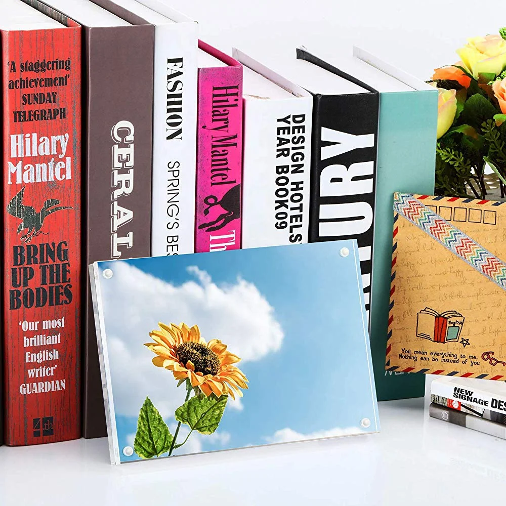 Настольная свободно стоящая акриловая магнитная фоторамка/фоторамка в виде подсолнуха