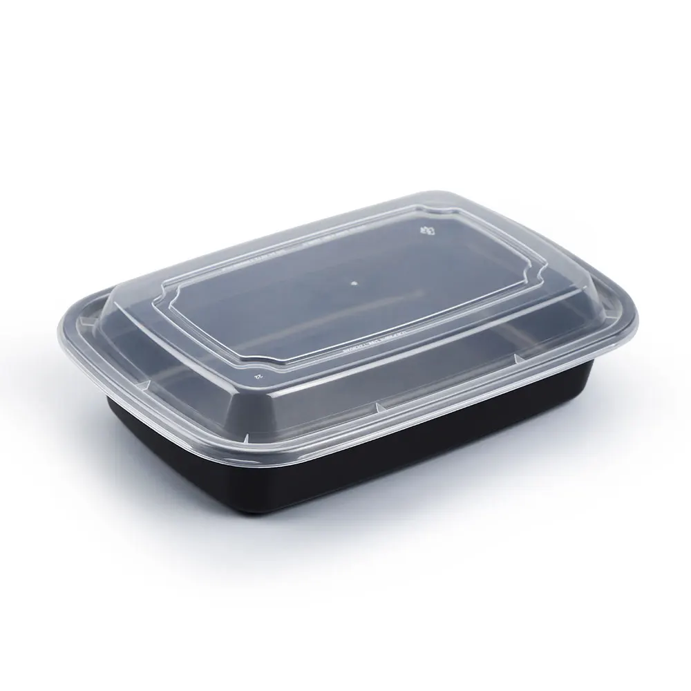 28oz meal prep containers bpa free black food containers one time use take away lunch box