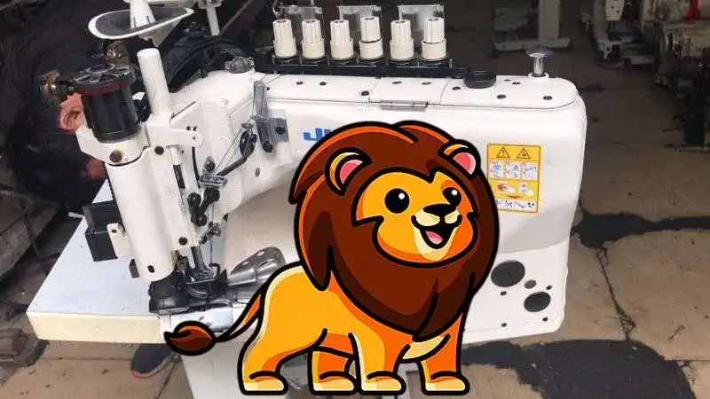 EXLION DIRECT DRIVE FOUR NEEDLE SIX THREADS FEED -OFF- THE -ARM INTERLOCK SEWING MACHINE JUKIS 35800 SEWING MACHINE