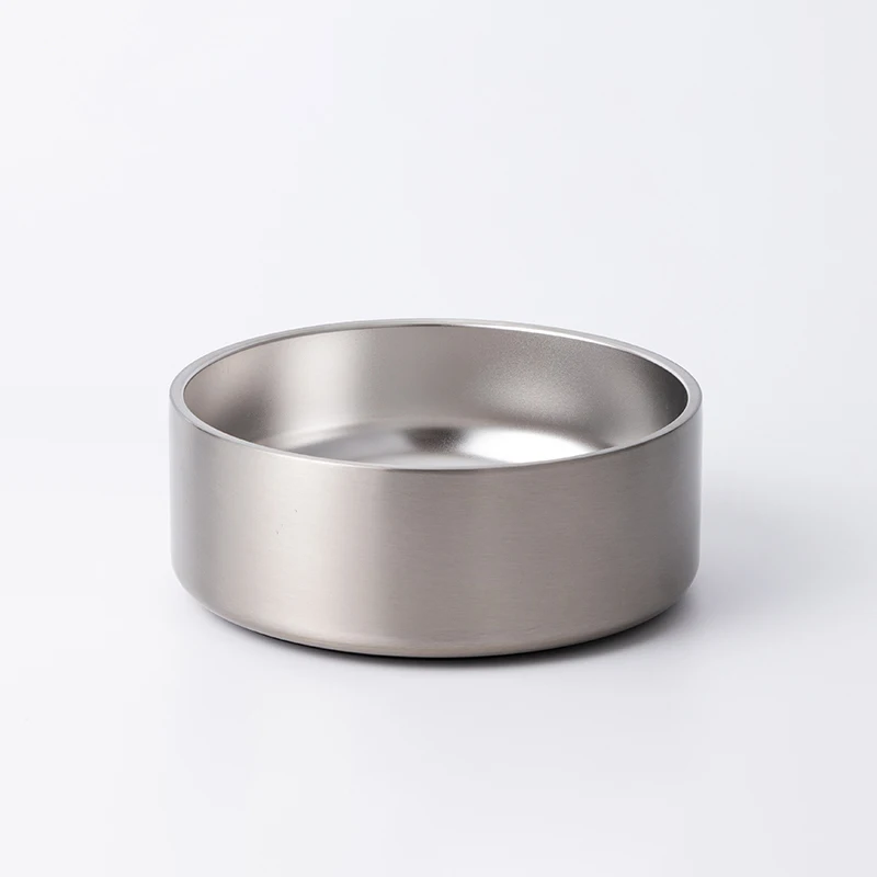 High Quality Stainless Steel Durable Double Wall Dog Bowl Luxury Water Bowl Pet Cat Dog Food Bowl