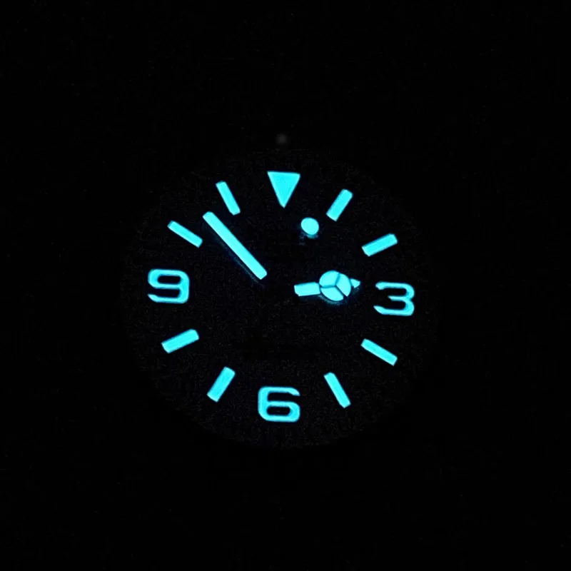 New 28.5mm, 369 sun pattern ice blue luminous watch dial, suitable for NH35/8215 movemonts