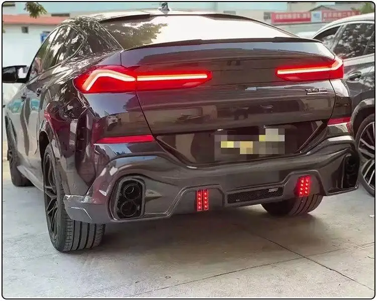 Luxury LD model rear lip carbon fiber rear scooper rear spoiler surround modified car accessories for BMW X6 G06