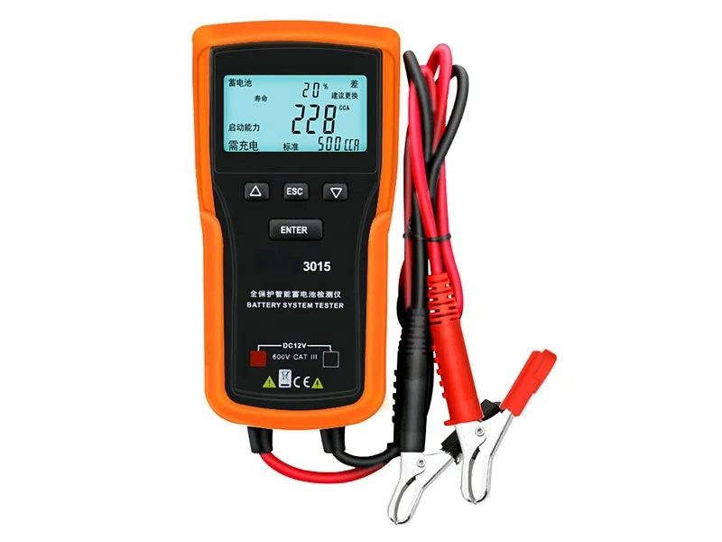 DECCA 3015 Smart Automotive 12V Lead-acid Battery Tester 100 - 1700 CCA 9v -18v Voltage Electrical Analyzer