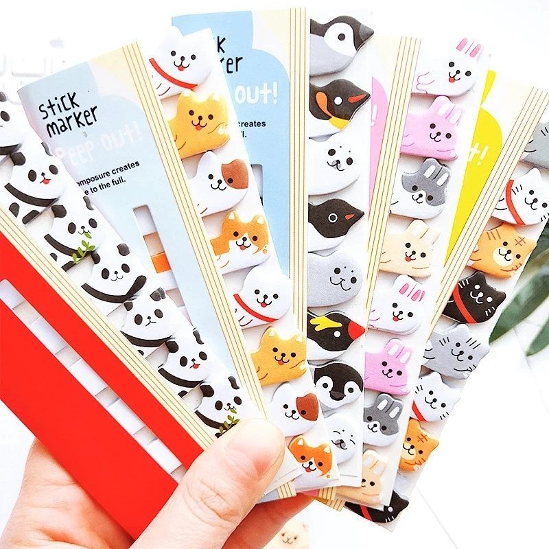
Kawaii Memo Pad Bookmarks Creative Cute Cat Panda Sticky Notes index Posted It Paper Stickers 