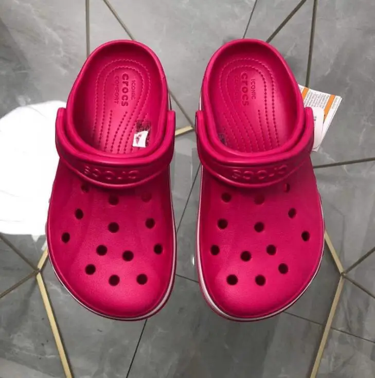 2021 Summer High Quality Croc With Logo Men Casual Plain Garden Shoes Cross Outdoor Beach Slides Sandal Fishing Wading Shoes