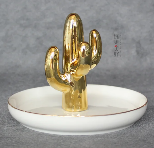 Luxury Porcelain Key Holder Ceramic Jewelry Ring Tray Decor Plate Creative 3D Animal Design Trinket Holder for Jewelry Organizer