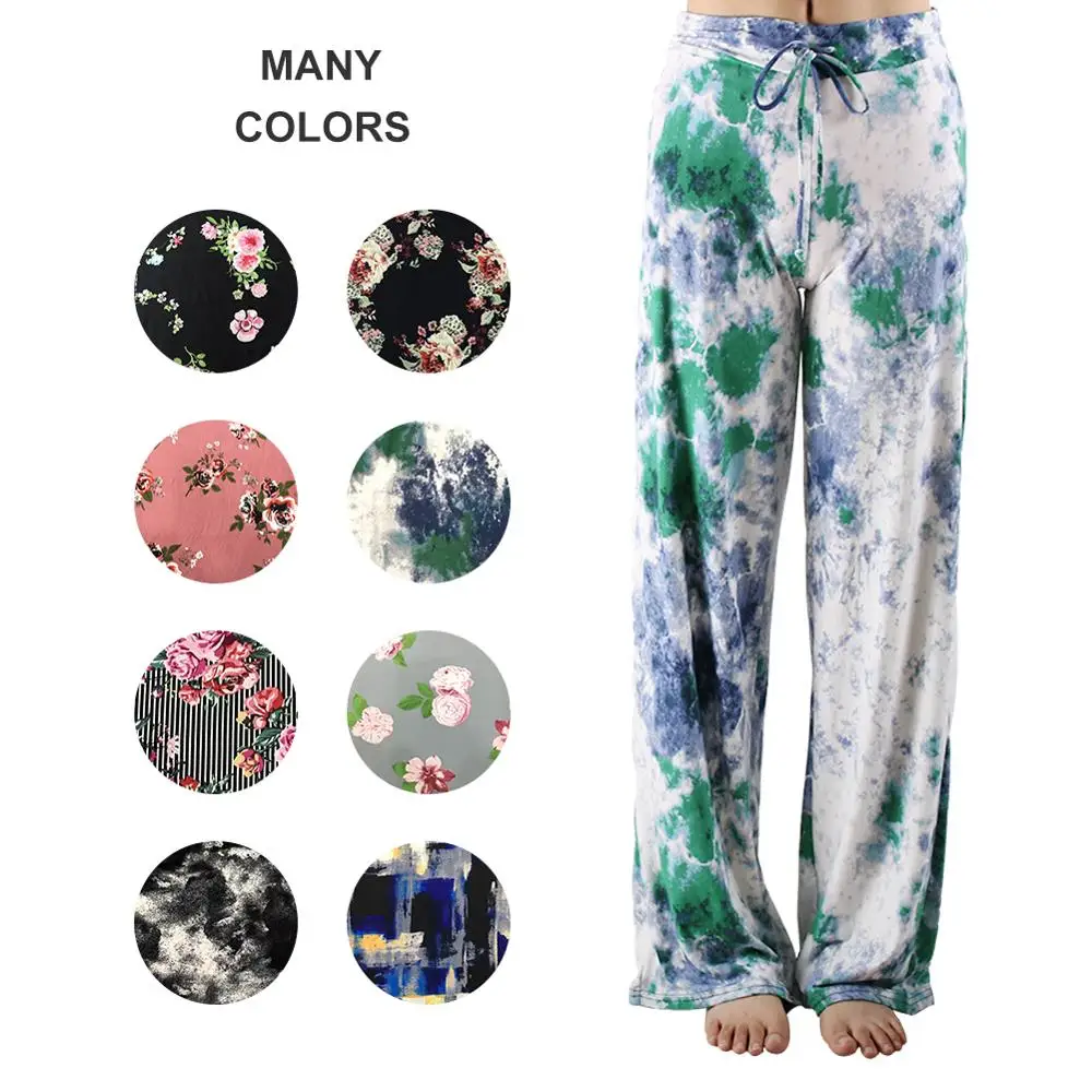 
Hot Sale Comfortable Super Soft Stretchy Sleep Lounge Pants Women Printed Nightwear Pajamas 