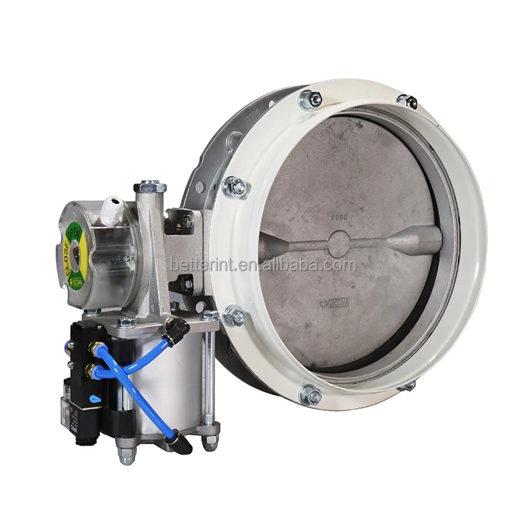 SICOMA SD100/150/200/250/300/350/400 Pneumatic Powder Aluminum Butterfly Valve for Cement Silo