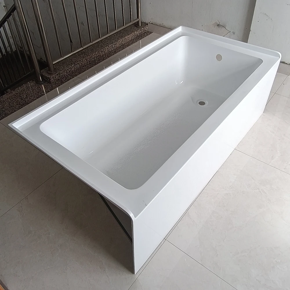 60x30 30x32inch Acrylic Soaking Standing White Rectangle Apron Alcove Reversible ABS Freestanding Bathtub One Front Skirt Tubs