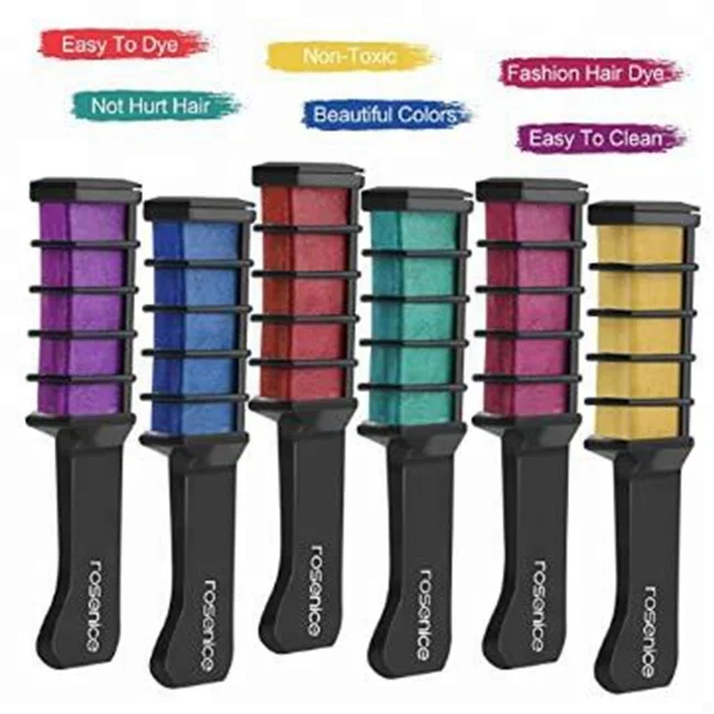 Волшебная Расческа для украшения цвета волос, не вредная моющаяся Временная расческа для волос в новом стиле