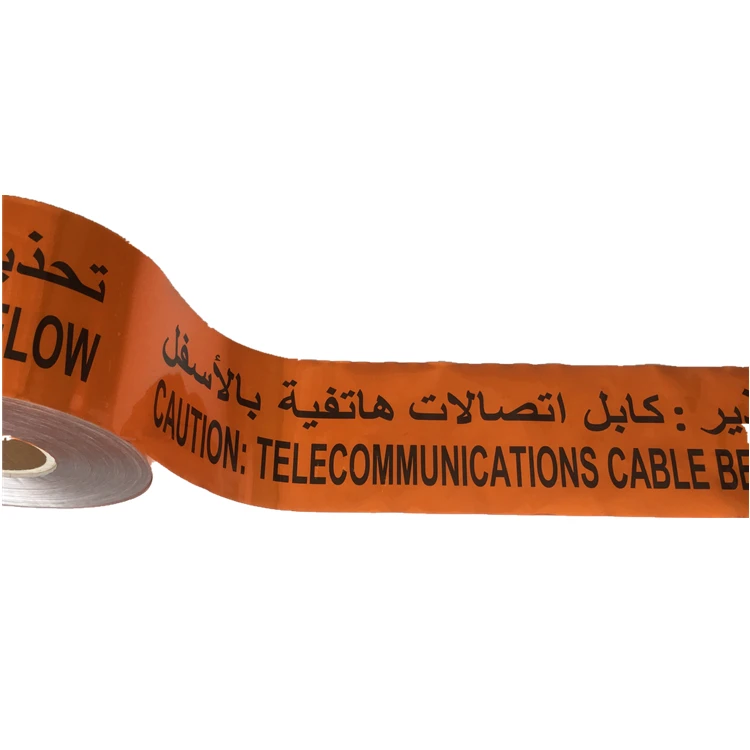 Hot Selling Aluminium Foil Detectable Warning Tape Underground Detective Marker Tape