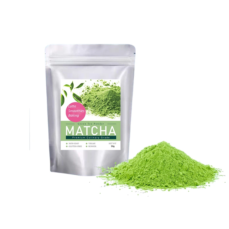 50g Bag Packed  Matcha Latte and Matcha Cake Use Organic Matcha