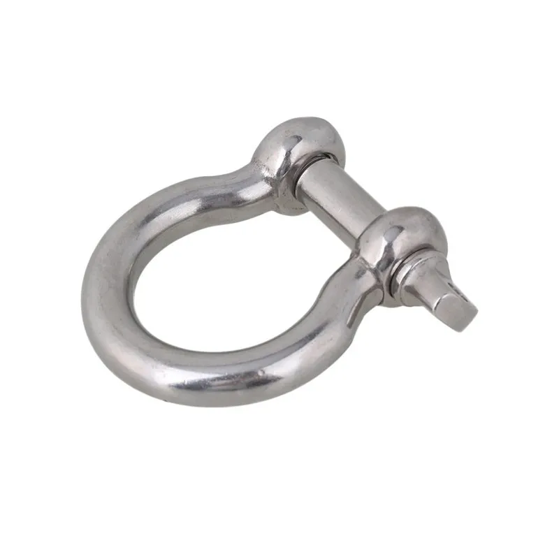 Silver 304 Stainless Steel Rustproof Screw Pin Anchor Bow Shackle