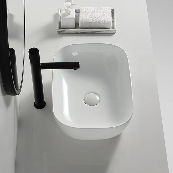 Modern sanitary ware rectangular lavabo ceramic hand wash basin ceramic art basin bathroom sinks