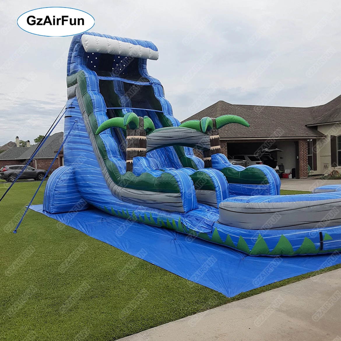Family backyard adult inflatable water slide kids inflatable slide for sale