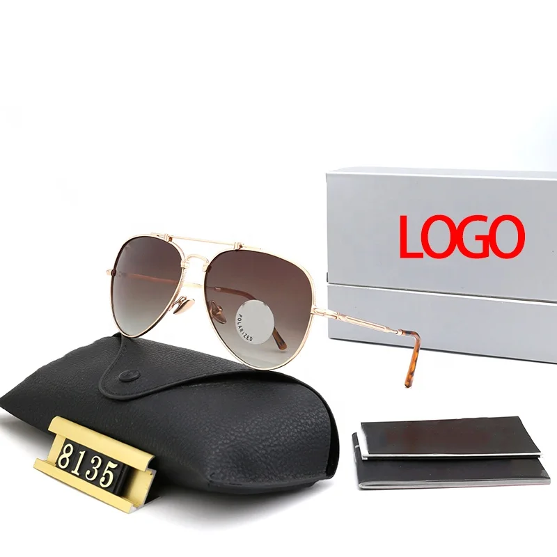 High Quality Sunglasses Polarized Men Women Brand Designer Vintage Round Metal Frame Sun Glasses