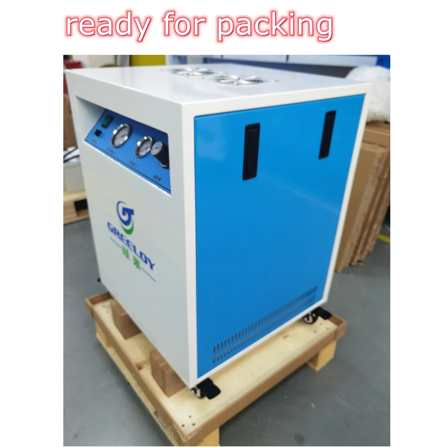 Dental oilless silence air compressor with isolation box and dryer