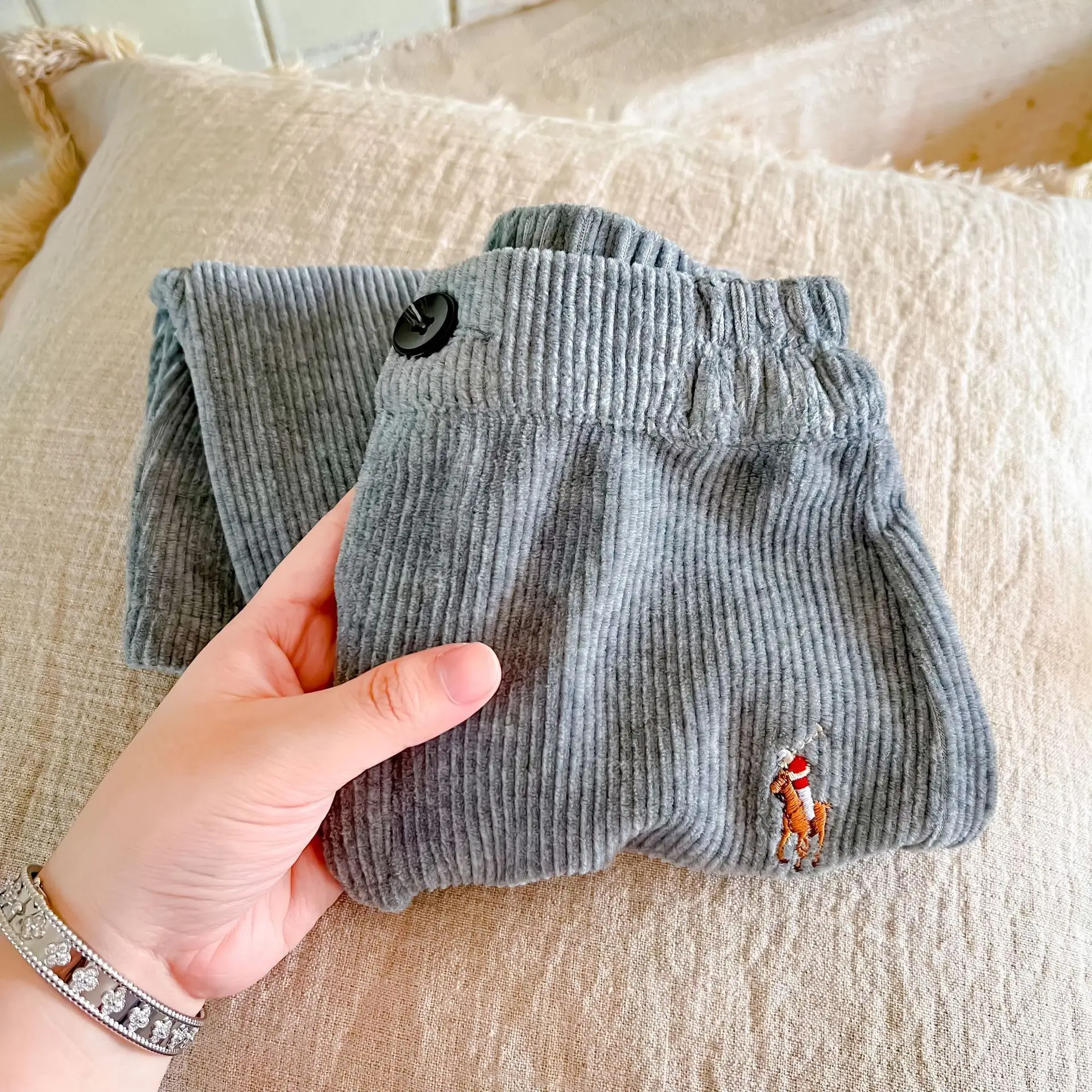 Winter Autumn Clothes Girls Trousers for baby boys harem pants toddlers thick warm fleece good Children Pants corduroy Kids
