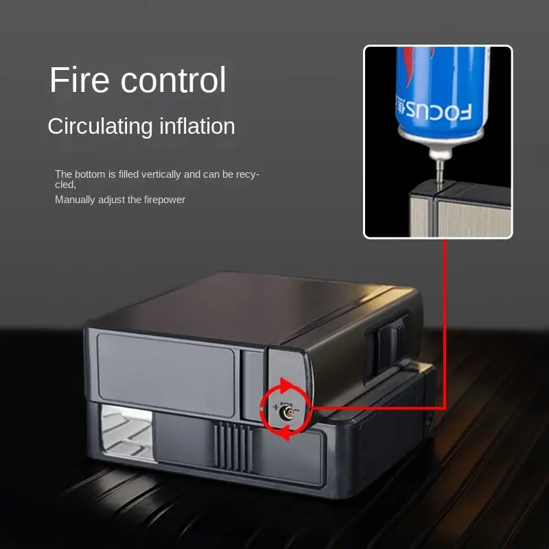 Wholesale metal lighter smoking set Cigarette Box With Gas Lighter Pocket Cigarette Case Box